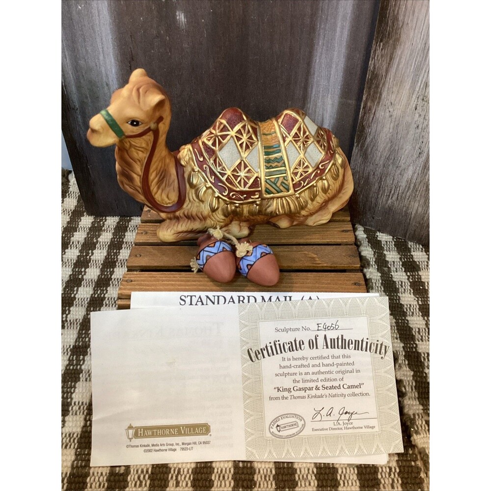 Hawthorne Village Thomas Kinkade Nativity "Seated Camel" Sculpture Figurine 2002